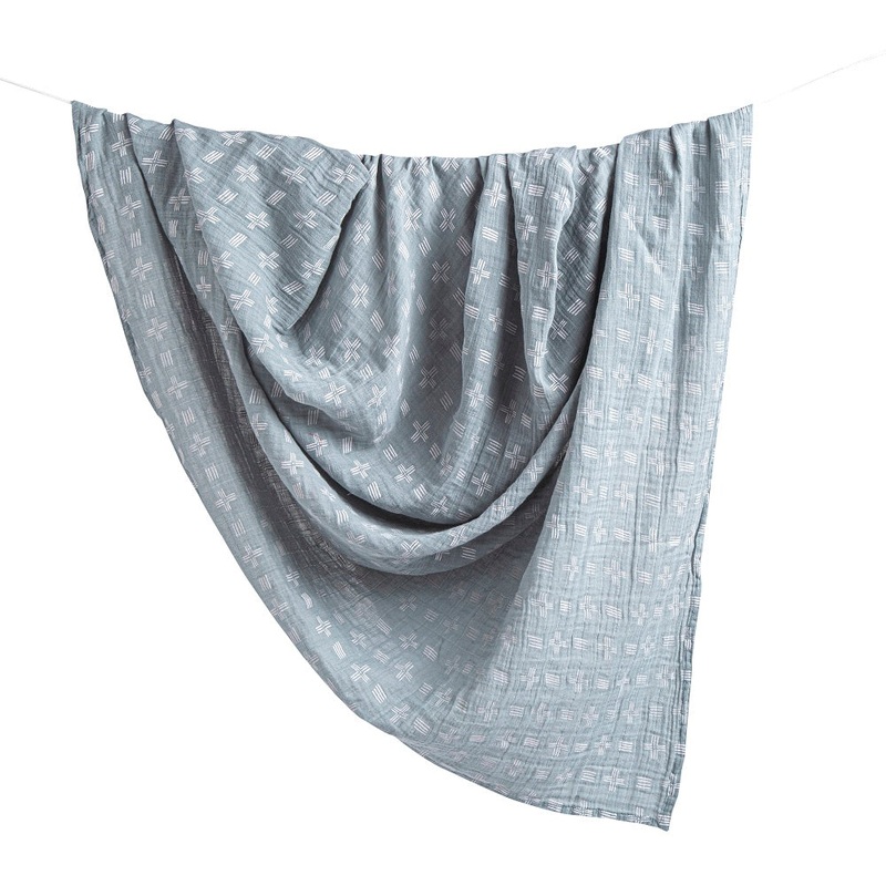 Crane Baby Ezra Collection Muslin Swadddle River Dash