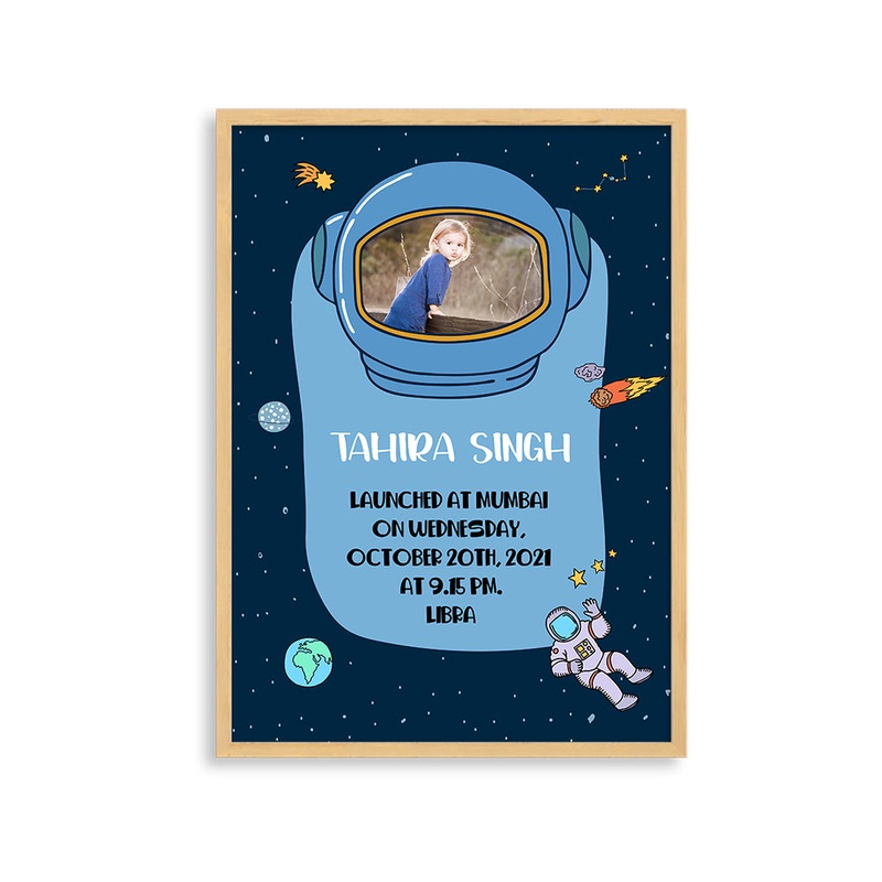 Doodle’s Birth Statistics Frame – Child Of The Universe