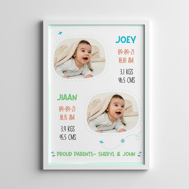 Doodle’s Birth Statistics Frame – Lil Travellers