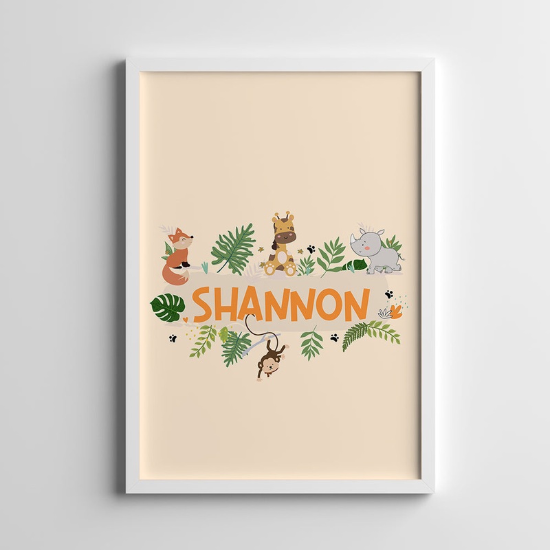 Doodle’s Name Frame – Baby Animals