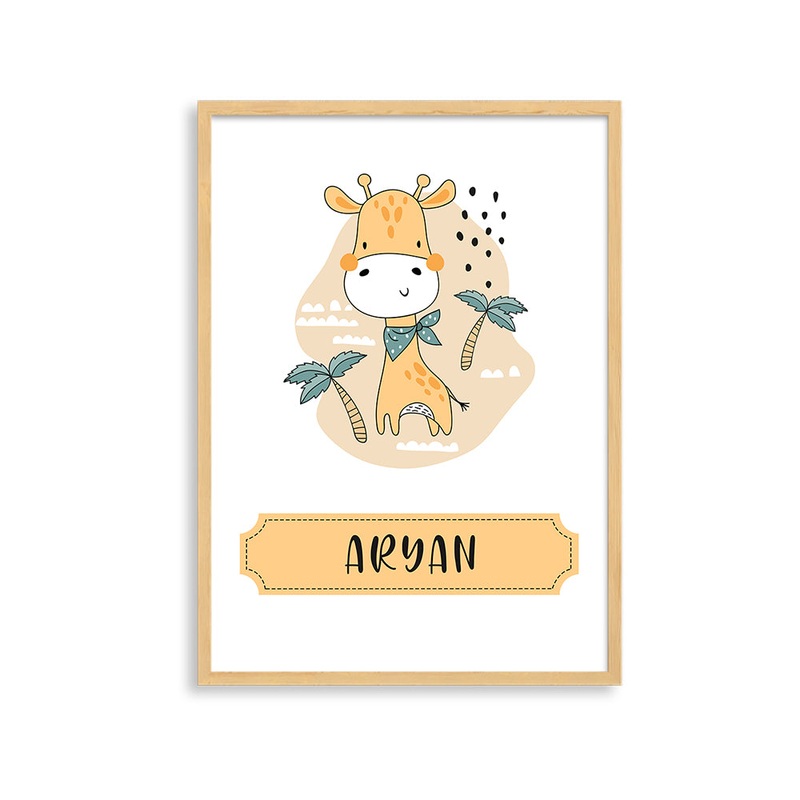 Doodle’s Name Frame – Baby Giraffe