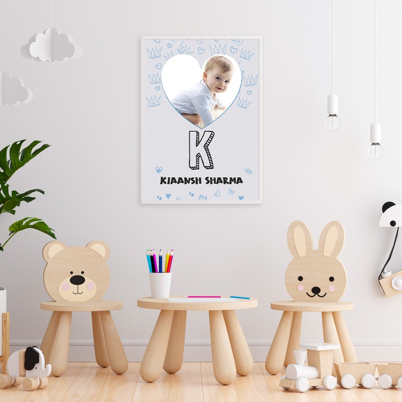 Doodle’s Photo Frame – Blue Hearts