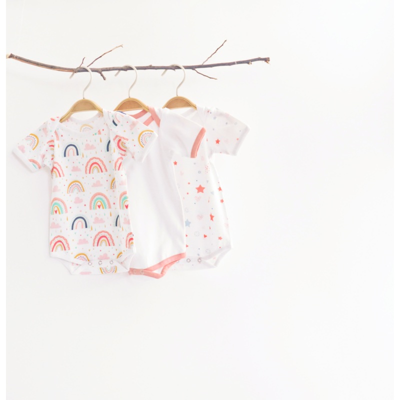 Peach Love Bodysuits – Set Of 3