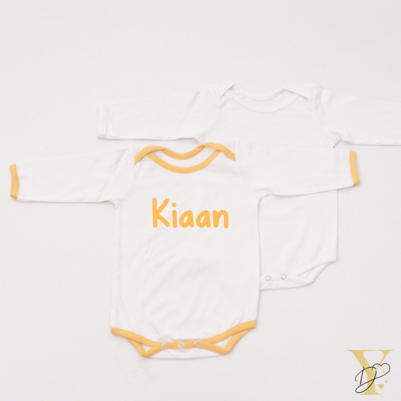 Yellow Love Bodysuits (Full Sleeves)- Set Of 2