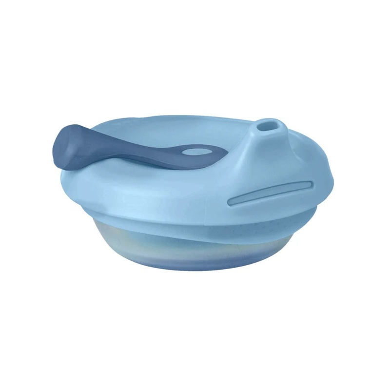 b.box Fill + Feed Silicone Feeding – Reusable & Mess-Free Baby Food Container 110ml  – Lullaby Blue