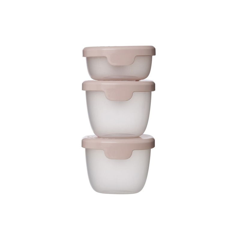 b.box Portable Snack Tubs- Pack of 3- Berry Pink