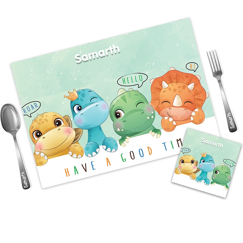 Mat Coaster Set – Dino