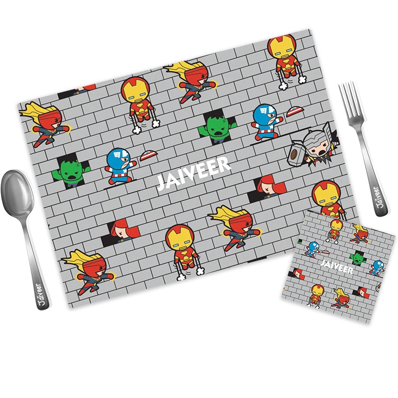 Mat Coaster Set –  Superhero