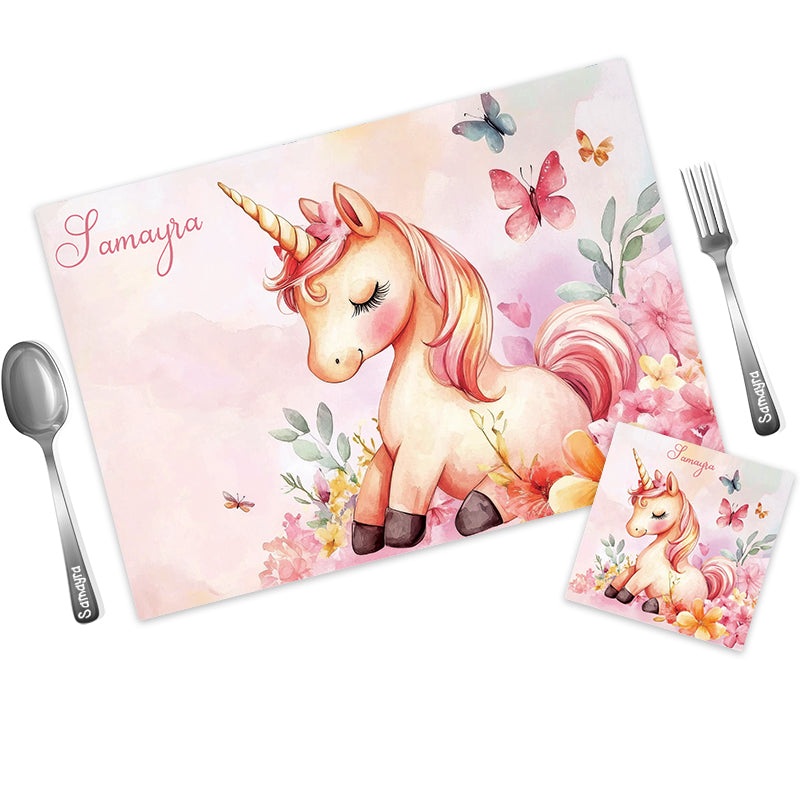 Mat Coaster Set – Unicorn