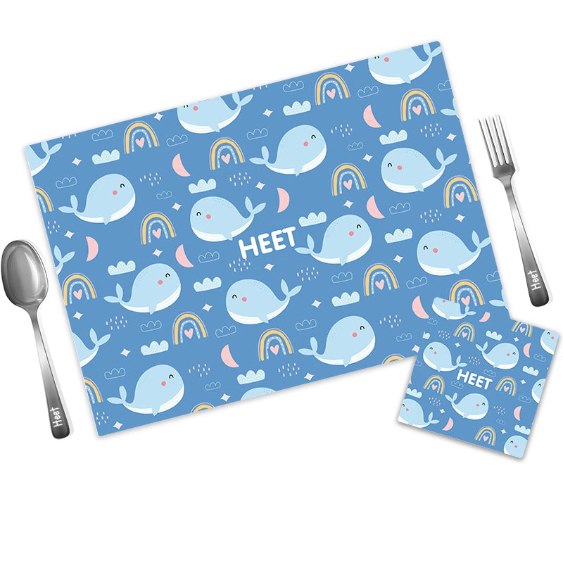 Mat Coaster Set – Whale,
