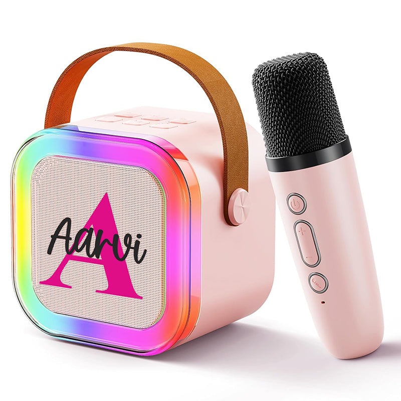 Wireless Karoke Speakers With Mic – Peach