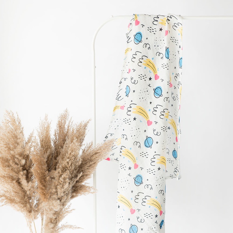 Doodle Space – Organic Luxury Swaddle