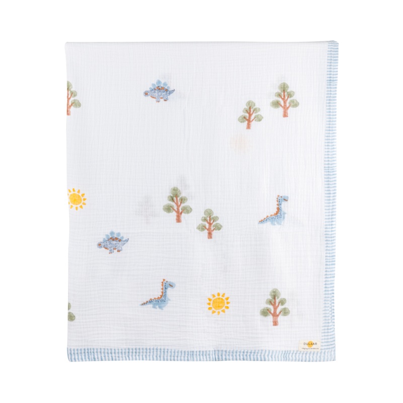 Dulaar Organic Muslin Swaddle (Hand-Block Printed) – A Day With Dinos