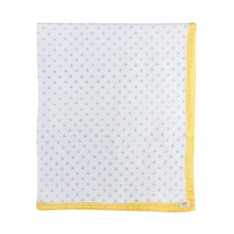 Dulaar Organic Muslin Swaddle (Hand-Block Printed) – Flowers From Sanganer