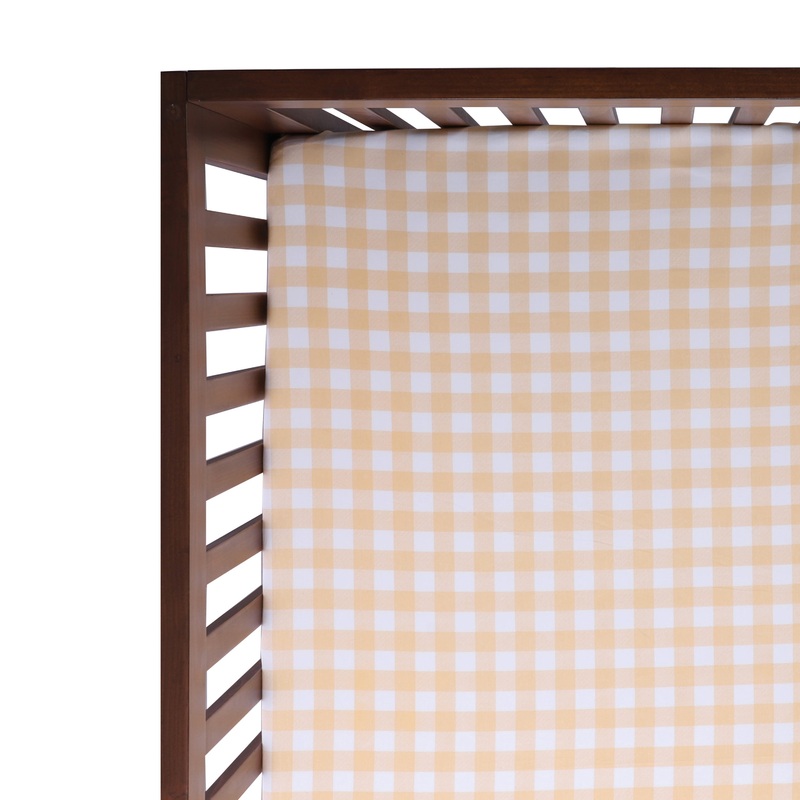 Abracadabra Fitted Sheet – Orange Gingham Check