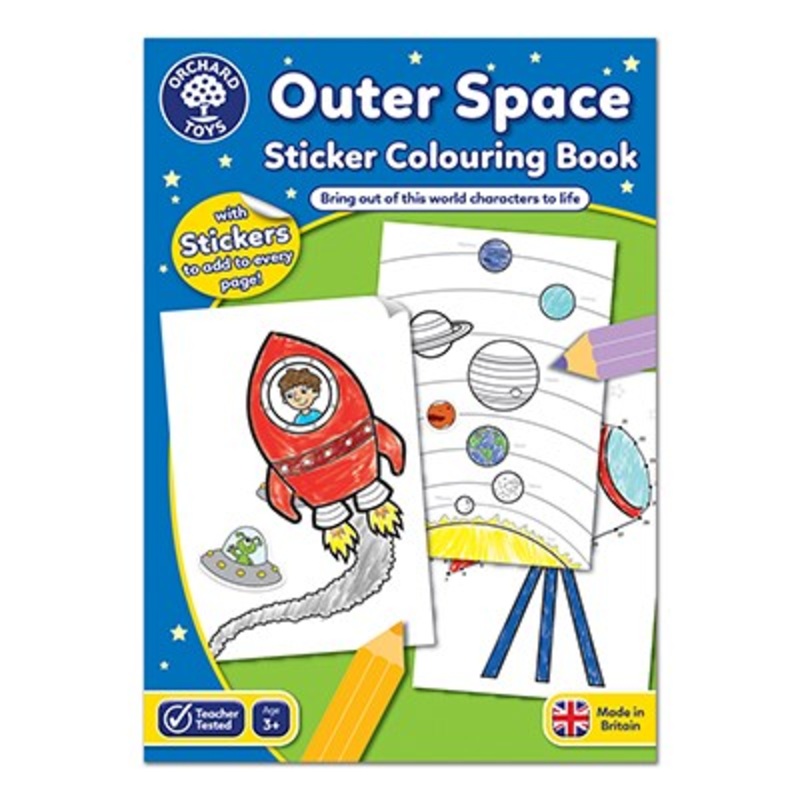 Orchard Toys Coloring Book – Set Of 3 (Animals+1-20+ Outer Space)