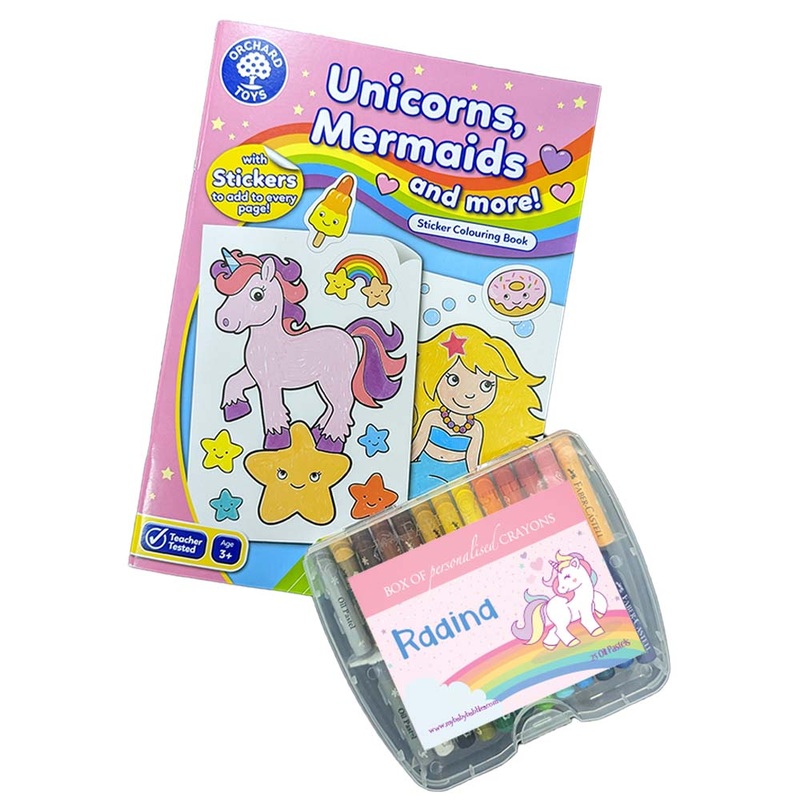 Orchard Toys Colouring Book & Personalised Crayon Set – Unicorn