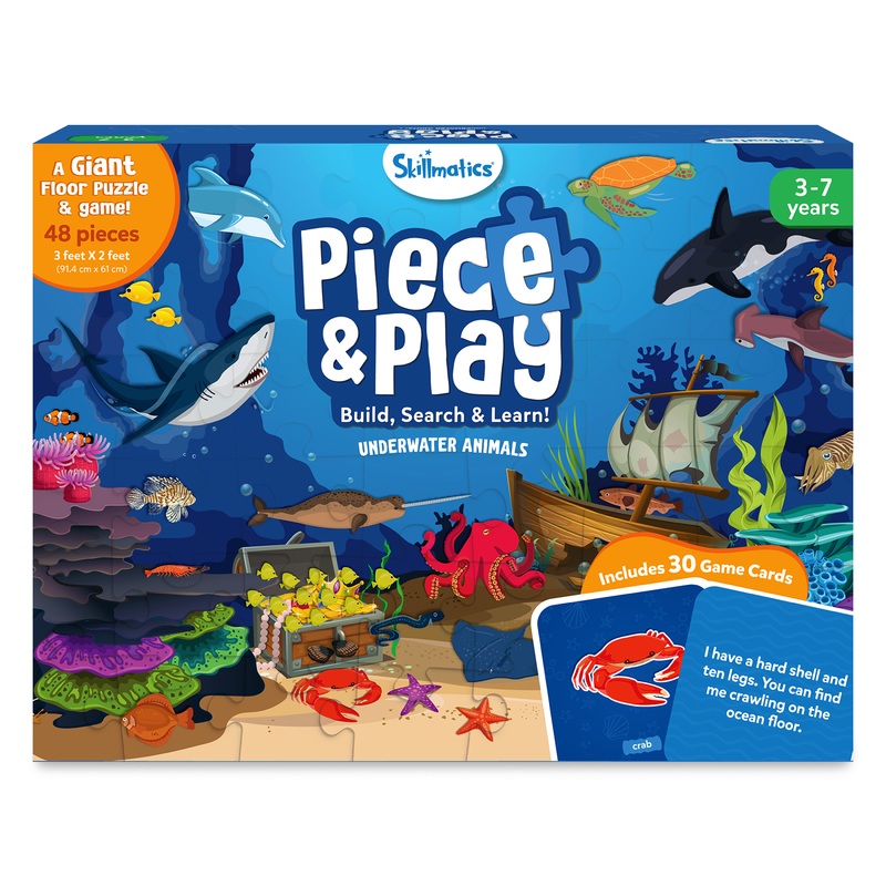 Piece & Play – Underwater Animals | Fun & Educational 48 Piece Jigsaw Puzzle