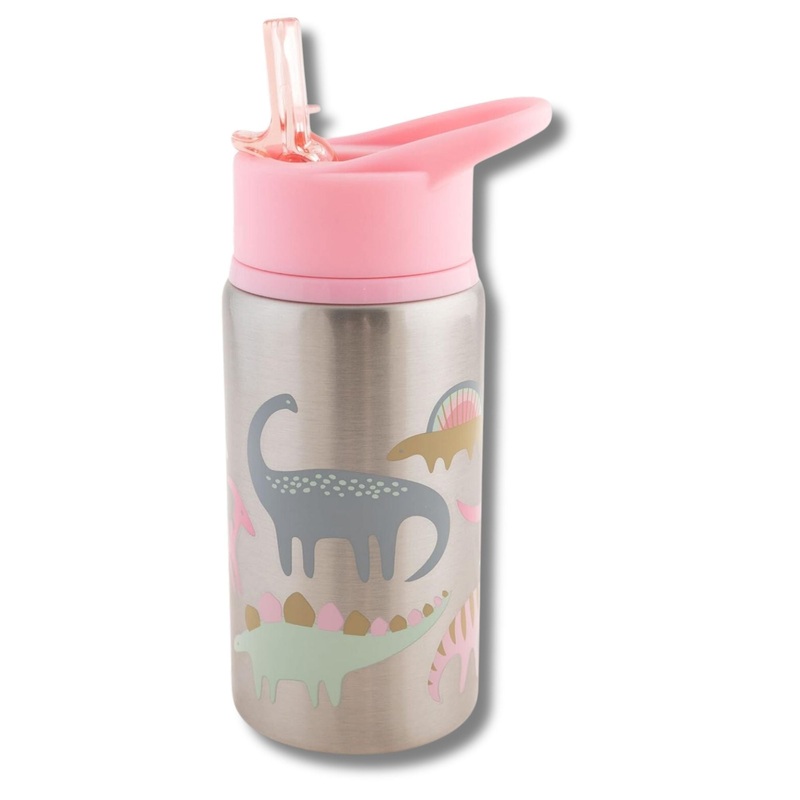 Stainless Steel Water Bottles Pink Dino