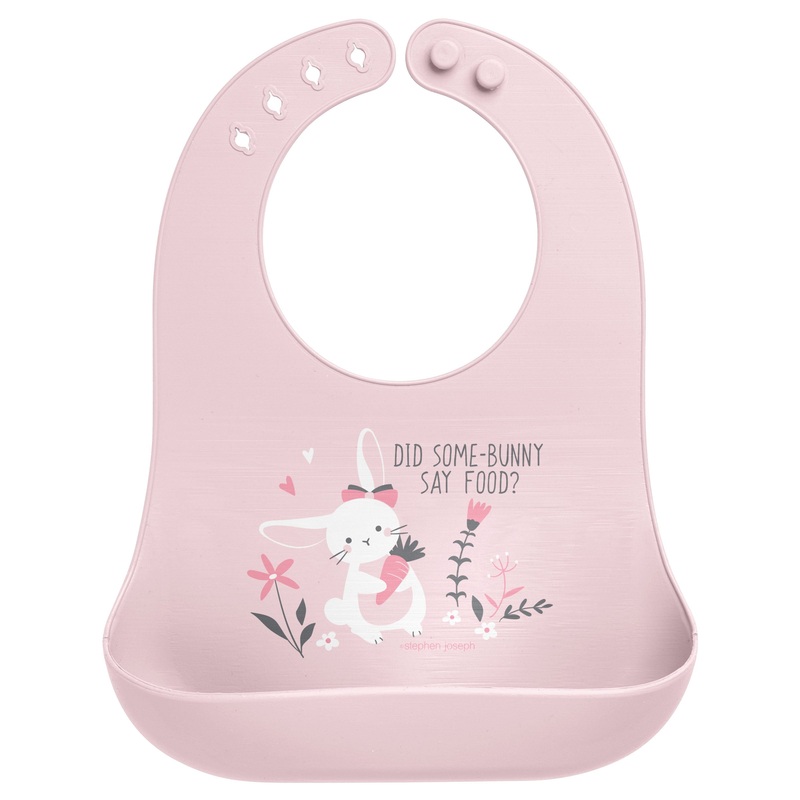Stephen Joseph Silicone Bib – Bunny