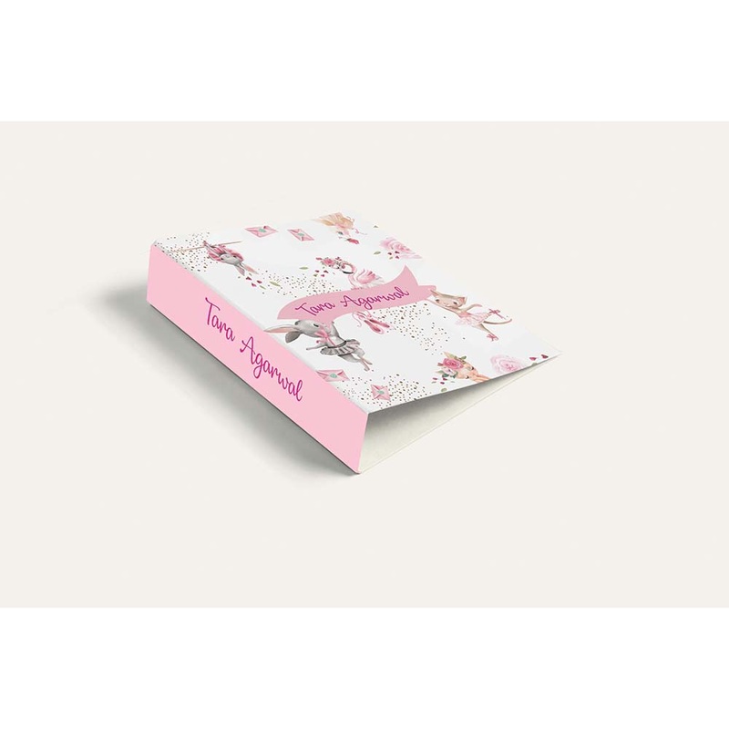 Bunny Ballerina- A4 Vertical Clip Binder File