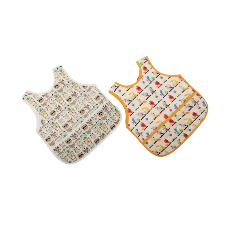 Jungle Safari And Anek Chidiya  Toddler Bibs ( Set Of 2)