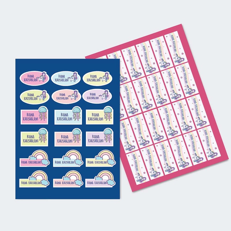 Mermaid & Unicorn – Sticker-Sheet-Set- Of-2-1