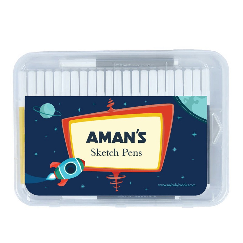 Personalised Aqua Sketch Pens – Space