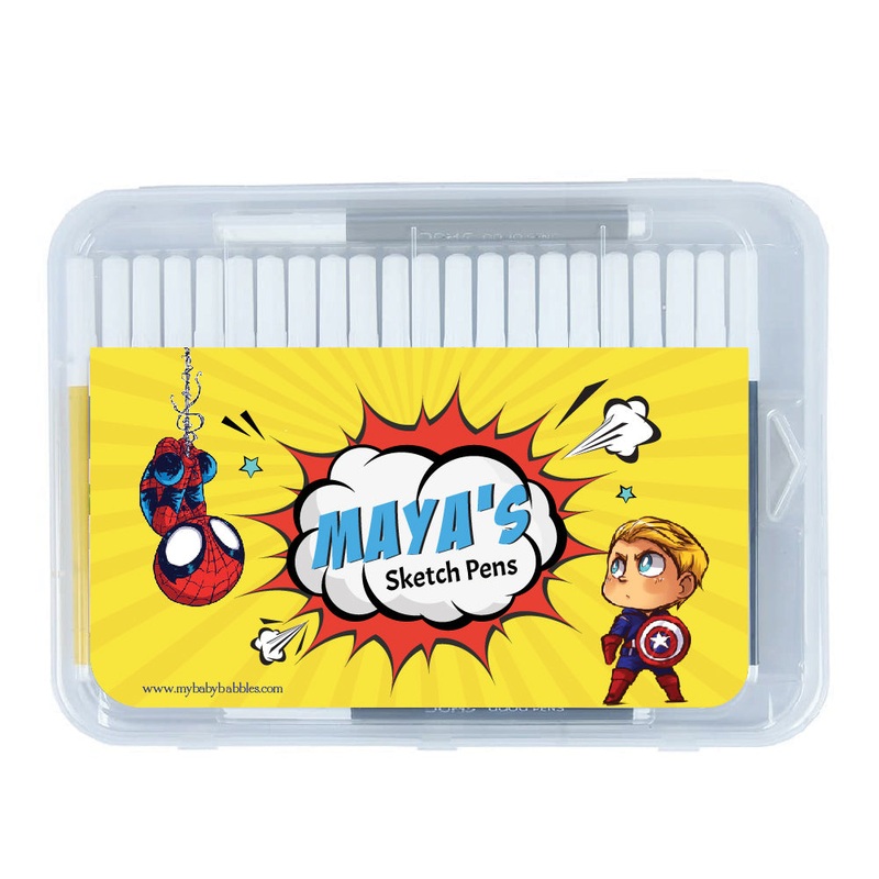 Personalised Aqua Sketch Pens – Superhero