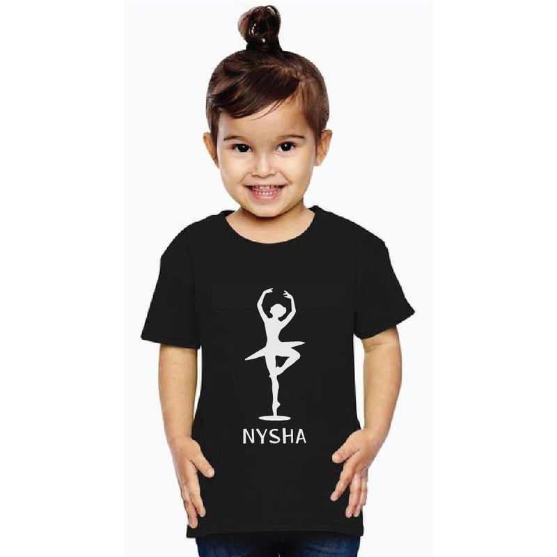 Personalised Holographic Themed Tshirt – Ballerina