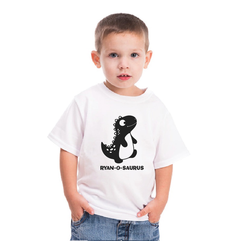 Personalised Holographic Themed Tshirt – Dinosaur