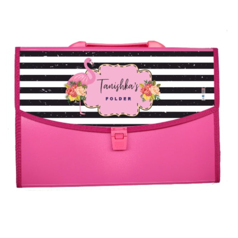 Pink Folder – Floral Flamingo