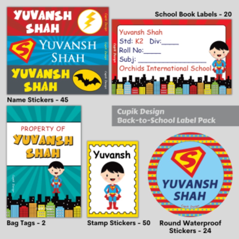Superboy – Back To School Label Pack