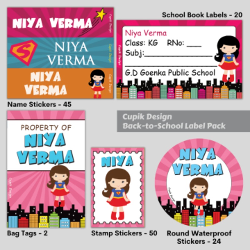 Supergirl – Back To School Label Pack