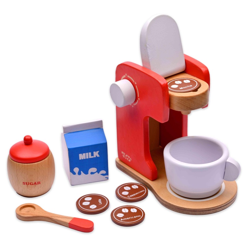 Wooden Coffee Maker Toy – Red