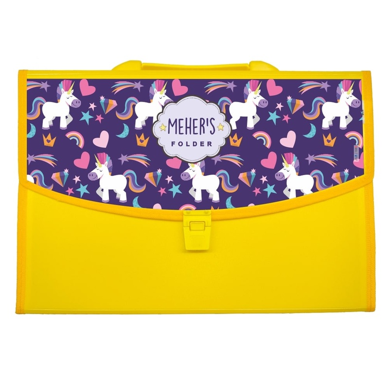 Yellow Folder – Magical Unicorn