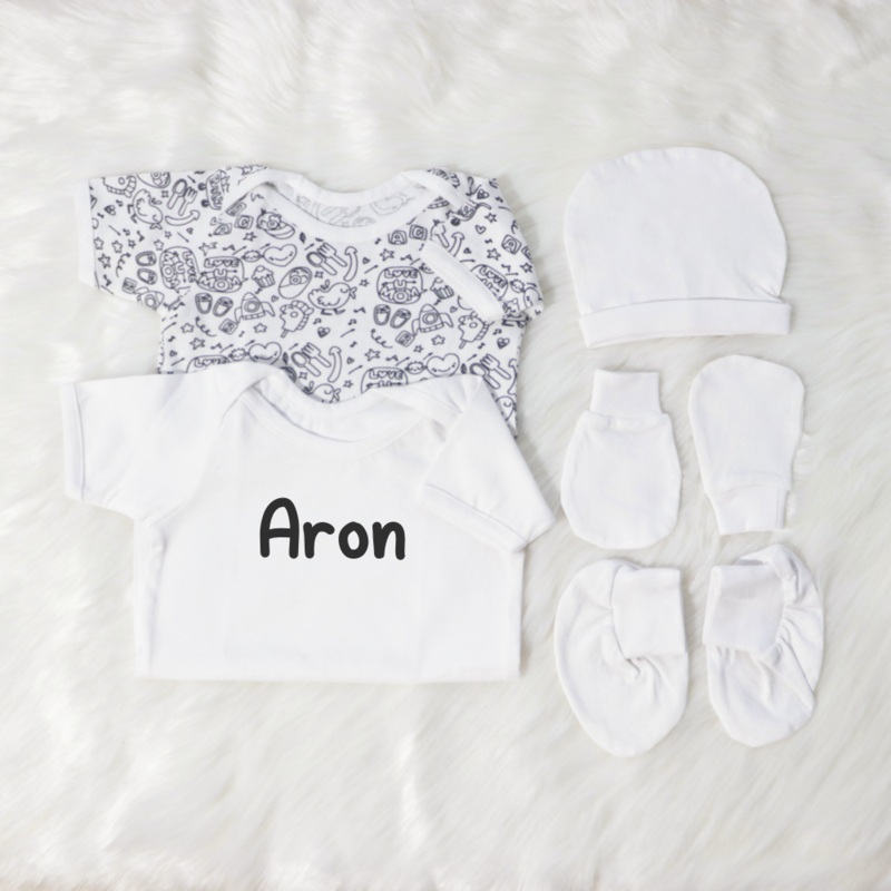 Basic Whites – Newborn Bodysuits Bundle