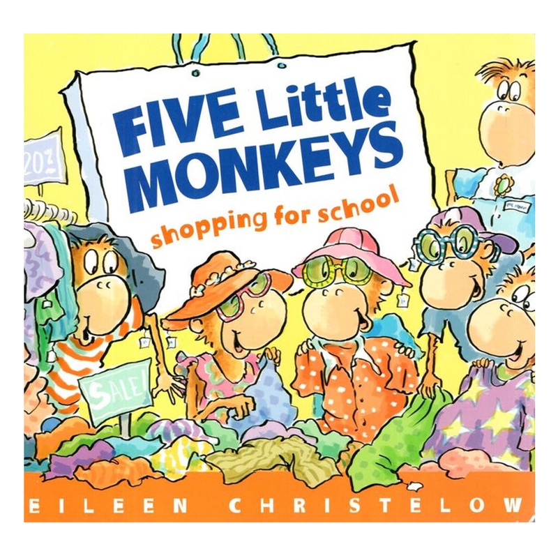Five Little Monkeys Shopping for School – Board book