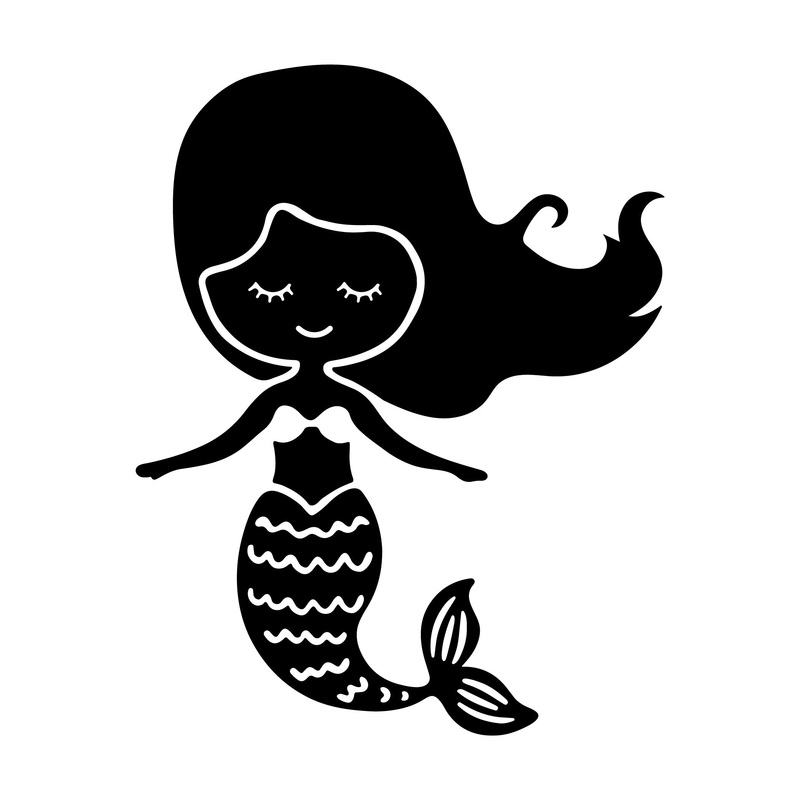 Holographic Motif for Live Printing – Mermaid