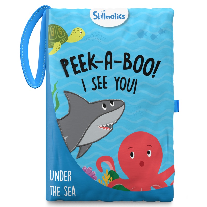 Skillmatics Baby Book – Peek-A-Boo I See You Underwater Animal Theme, Interactive Soft Cloth Book With Crinkle Pages, Ages 6 Months And Up