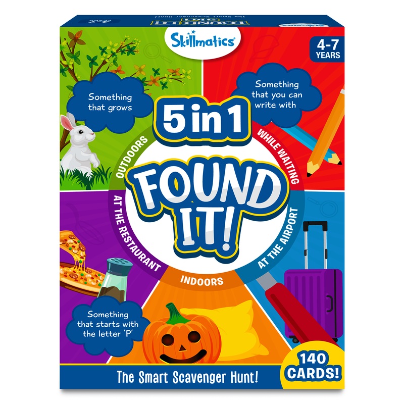 Skillmatics Card Game – Found It 5 in 1 Mega Pack, Scavenger Hunt For Kids, Fun Family Game, Gifts For Ages 4 to 7