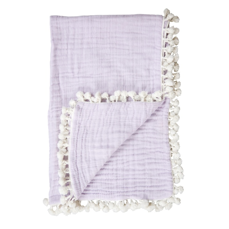 Crane Baby 6 Layer Muslin Blanket Lilac – Lavender