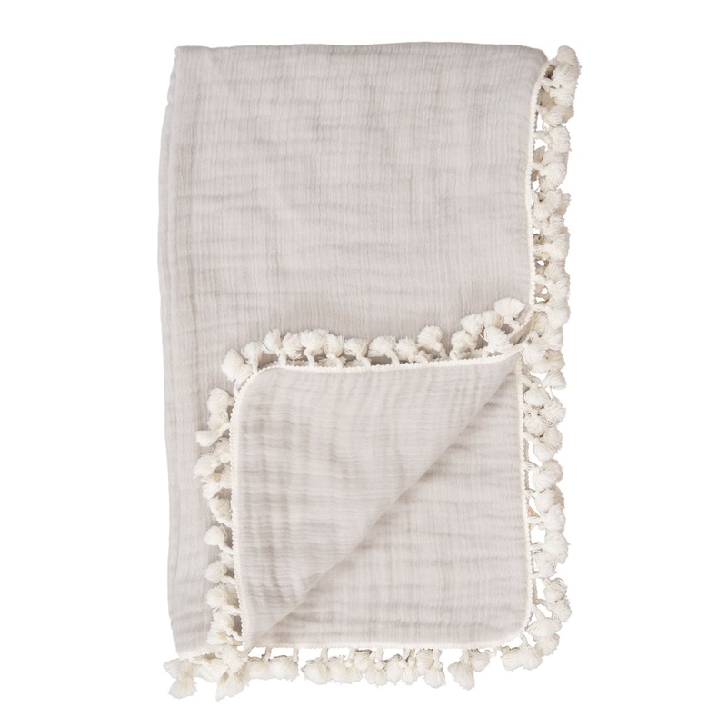 Crane Baby 6 Layer Muslin Blanket Moonstone – Grey