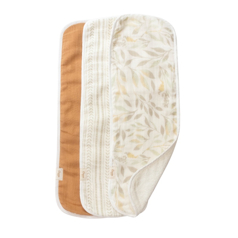Crane Baby Burp Cloth Set Multicolor Leaf Willow Collection – Multicolor