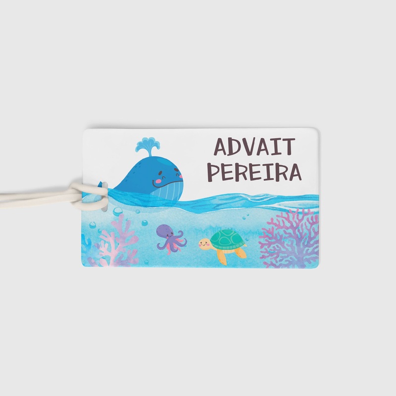 Luggage Tags – Cute Whale, Set of 2