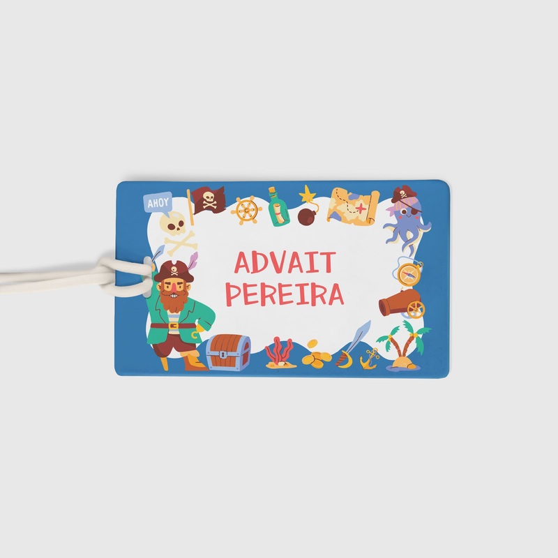 Luggage Tags – Pirate Blue, Set of 2