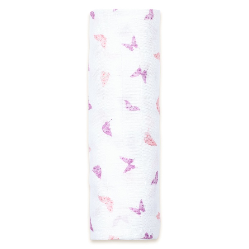 Masilo Bamboo Muslin Swaddle – Butterfly Kisses