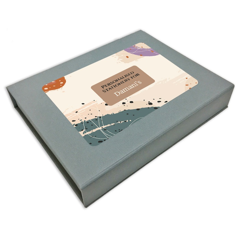 Personalised Earthy Stationery Gift Set – Set of 24 or 48