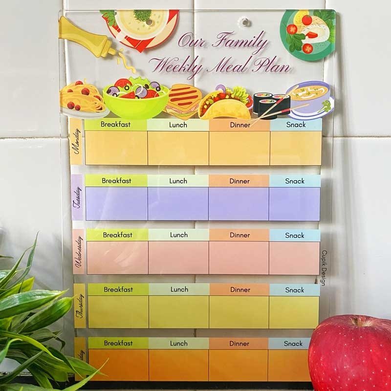 Personalised Flavours Meal Planner – Acrylic