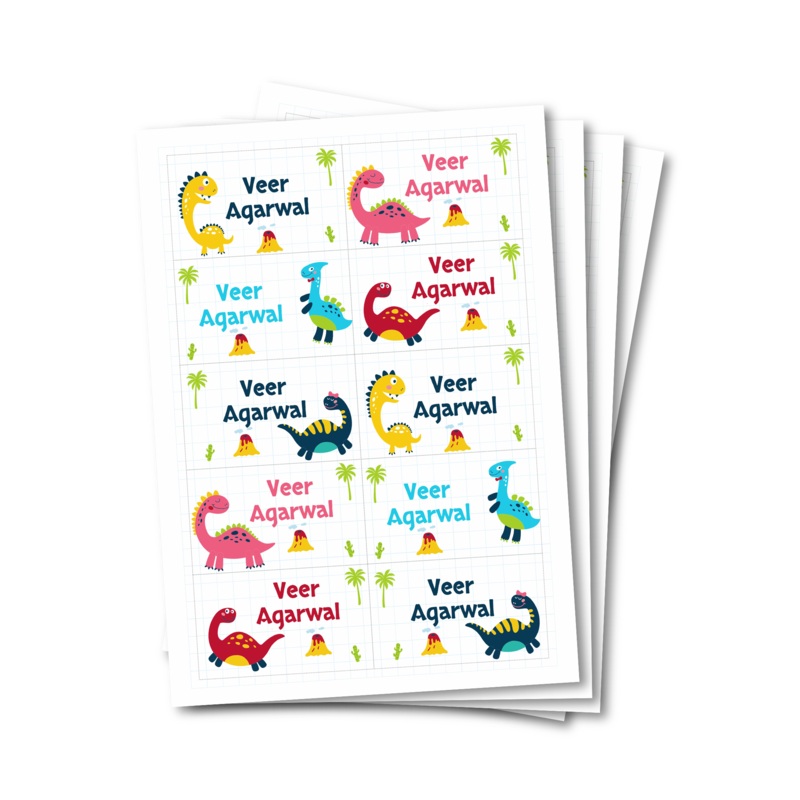 Waterproof Labels – Dino (Set Of 40)